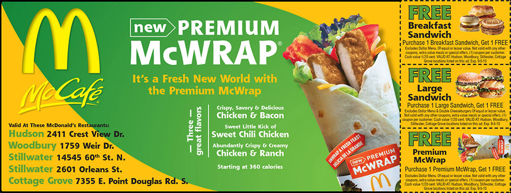 twin cities advertising design - mcdonalds premium mcwrap
