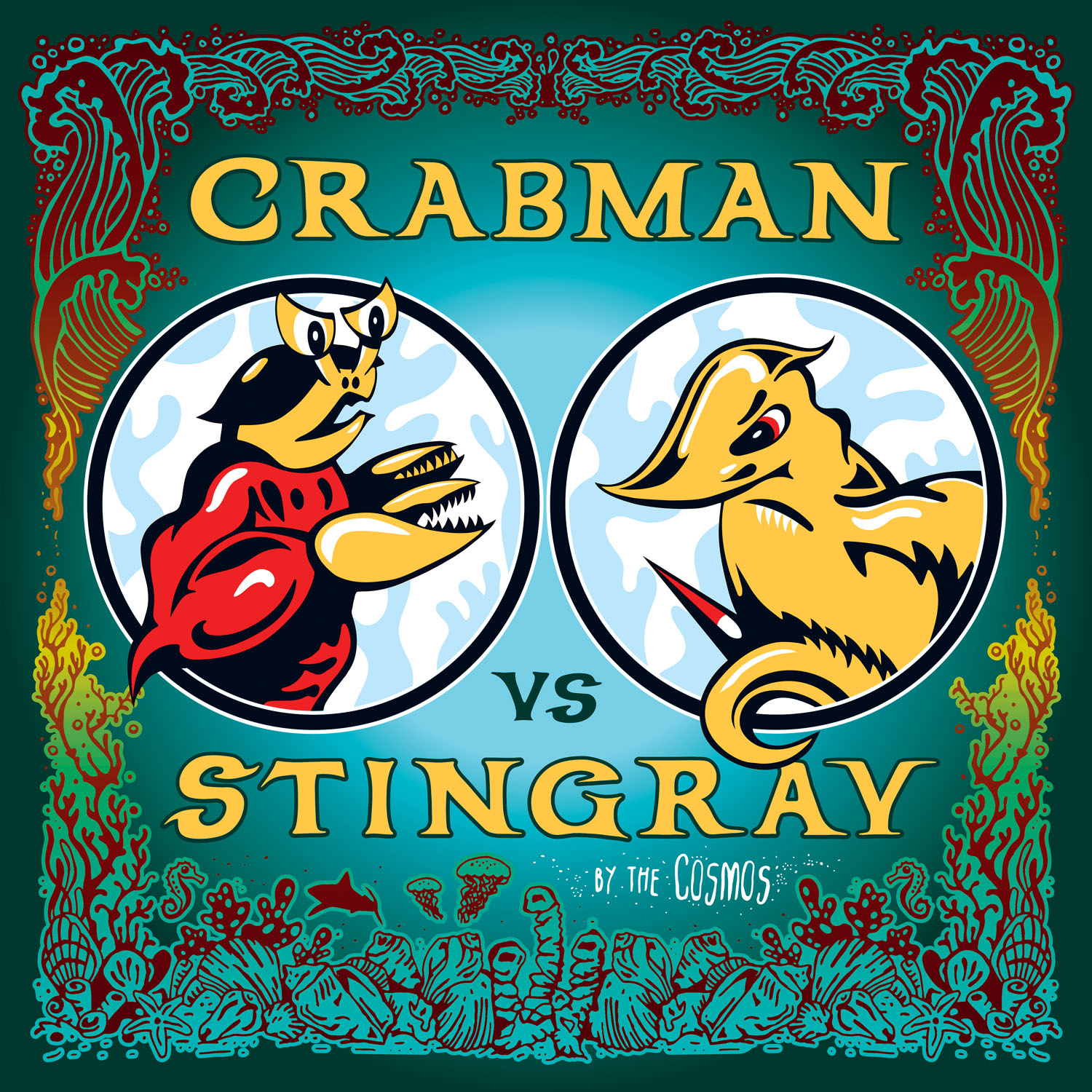 Twin Cities Graphic Design - Album art for "Crabman vs Stingray" by the Cosmos