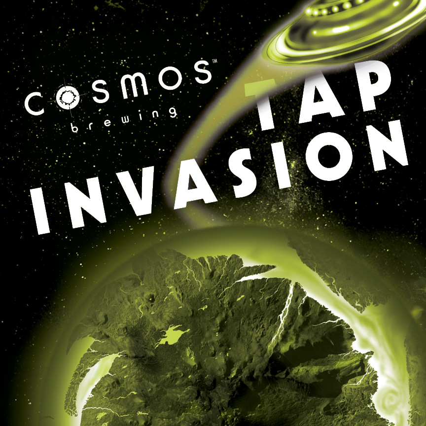 Cosmos Brewing Cover Images - graphic design for a micro brewery