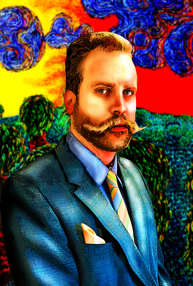 "Self Portrait 2017 - Van Gogh-ish" Twin Cities digital illustrator Josh Wallace